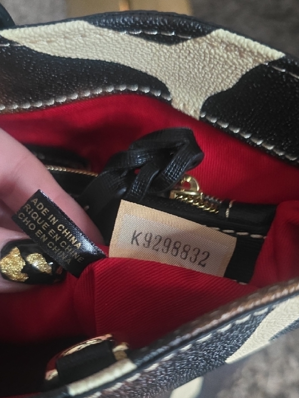 Dooney & Bourke Brown & Cream Giraffe-Pattern Medium Tote (EUC)✨️🤎🤍🦒✨️ - Picture 14 of 15